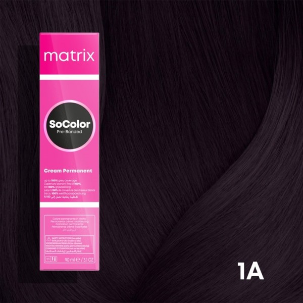 Matrix SoColor Pre-Bonded hajfesték 1A / 1.1 